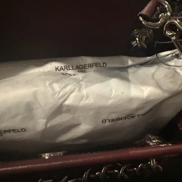 Karl Lagerfeld Paris wine cross body (Leather) - Picture 5 of 9
